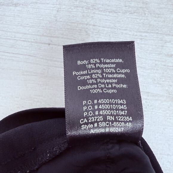 Aritzia Babaton Size 6 Conan Cropped Ankle Pant Pull On Black Trousers Crepe - Picture 7 of 13